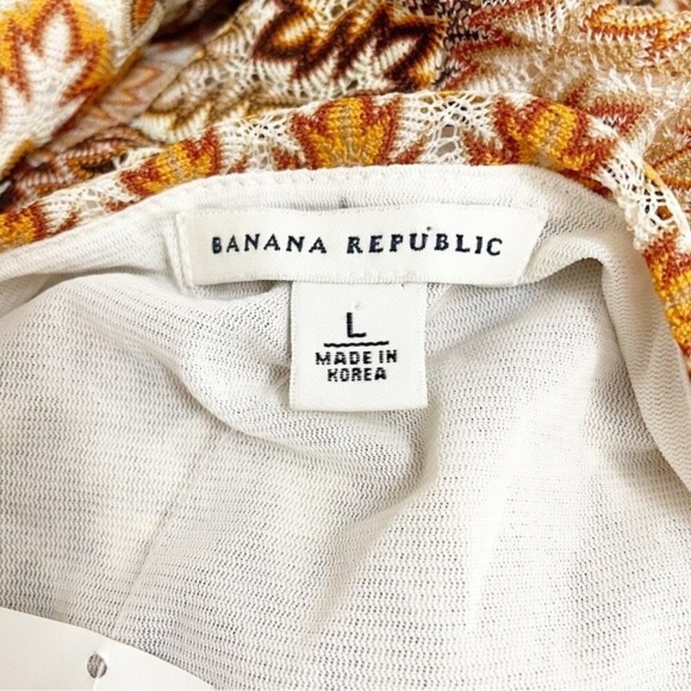NWT Banana Republic Dress Neutral Autumn Geometric Stripe Knit Size Large VTG - Picture 8 of 13